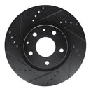 R1 19-25 Mazda 3 Sport Front & Rear Drilled & Slotted Black Brake Rotor Set