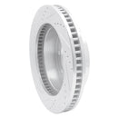 R1 06-11 Cadillac DTS Front Right Drilled & Slotted Silver Brake Rotor