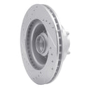 R1 70-72 Dodge CHALLENGER Front Right Drilled & Slotted Silver Brake Rotor