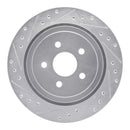 R1 89-95 Chrysler Daytona Rear Drilled & Slotted Silver Brake Rotor Set