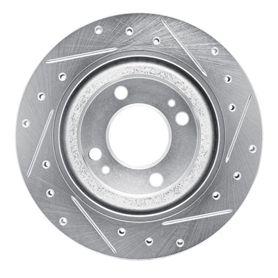 R1 16-24 Dodge Attitude Front Drilled & Slotted Silver Brake Rotor Set