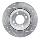 R1 16-24 Dodge Attitude Front Drilled & Slotted Silver Brake Rotor Set