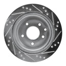 R1 03-05 Infiniti G35 Front & Rear Drilled & Slotted Silver Brake Rotor Set