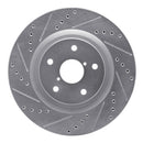 R1 19-24 Subaru Forester Front & Rear Drilled & Slotted Silver Brake Rotor Set
