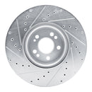 R1 2020-2023 Mercedes-Benz GLE350 Front Right Drilled & Slotted Silver Brake Rotor
