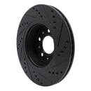 R1 82-92 Volvo 940 Front Left Drilled & Slotted Black Brake Rotor