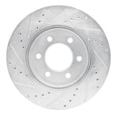 R1 02-06 Ford ExpeditIon Front Drilled & Slotted Silver Brake Rotor Set