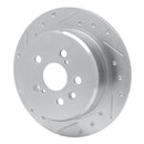 R1 94-95 Toyota Celica Rear Left Drilled & Slotted Silver Brake Rotor
