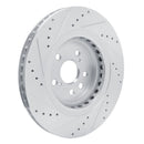 R1 20-25 Lexus RX350 Front Right Drilled & Slotted Silver Brake Rotor