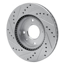 R1 02-06 Hyundai SONATA Front Right Drilled & Slotted Silver Brake Rotor