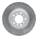 R1 01-06 BMW M3 Left Front Drilled & Slotted Geo-Carbon Rotor