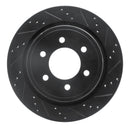 R1 12-20 Ford F-150 Front & Rear Drilled & Slotted Black Brake Rotor Set