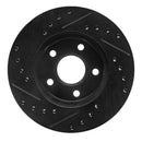 R1 80-89 Buick CENTURY Front Right Drilled & Slotted Black Brake Rotor