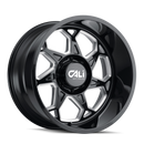 Cali Off-Road 9111 Sevenfold 20x12 / 6x139.7 BP / -51mm Offset / 106mm Hub Gloss Black Milled Wheel