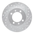 R1 1981-1987 Saab 900 Front Right Drilled & Slotted Silver Brake Rotor