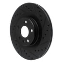 R1 16-26 Volvo S60 Rear Right Drilled & Slotted Black Brake Rotor