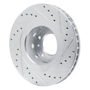 R1 87-88 BMW M5 Front Right Drilled & Slotted Silver Brake Rotor