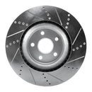 R1 12-24 Dodge Durango Front & Rear Drilled & Slotted Silver Brake Rotor Set