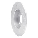 R1 02-08 Chevrolet Zafira (Mexico) Rear Right Drilled & Slotted Silver Brake Rotor