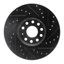 R1 10-25 Audi A3 Quattro Front & Rear Drilled & Slotted Black Brake Rotor Set