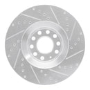 R1 98-09 Audi A4 Quattro Front Left Drilled & Slotted Silver Brake Rotor