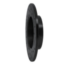 R1 84-95 Audi 90 Quattro Rear Left Drilled & Slotted Black Brake Rotor
