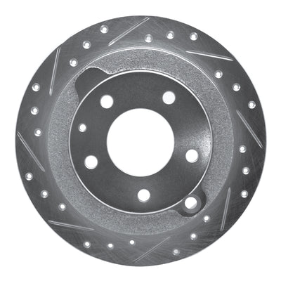 R1 95-02 Mazda Millenia Rear Left Drilled & Slotted Silver Brake Rotor