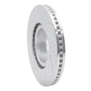 R1 09-11 Lexus GS450H Right Front Drilled & Slotted Silver Brake Rotor