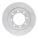 R1 99-99 Ford F-350 Super Duty 4WD Front Right Drilled & Slotted Silver Brake Rotor