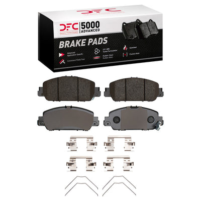 DFC 13-17 Honda Accord Front & Rear Rotors with 5000 Advanced Brake Pads w/Hardware