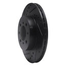 R1 88-91 Honda Prelude Front Left Drilled & Slotted Black Brake Rotor