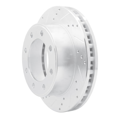 R1 99-05 Ford F-350 Super Duty Front Drilled & Slotted Silver Brake Rotor Set