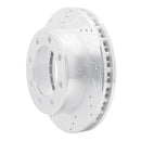 R1 99-05 Ford F-350 Super Duty Front Drilled & Slotted Silver Brake Rotor Set