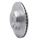 R1 03-05 Land Rover Range Rover Front Left Drilled & Slotted Silver Brake Rotor