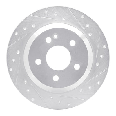 R1 16-23 Mercedes-Benz Viano (Mexico) Rear Right Drilled & Slotted Silver Brake Rotor