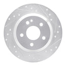 R1 16-23 Mercedes-Benz Viano (Mexico) Rear Right Drilled & Slotted Silver Brake Rotor