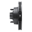 R1 08-25 Ford E-250 Front Right Drilled & Slotted Black Brake Rotor