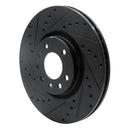 R1 99-10 Chevrolet Zafira (Mexico) Front Left Drilled & Slotted Black Brake Rotor
