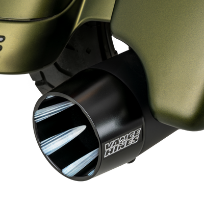 Vance & Hines 17-23 Harley Touring Models Blackbird 450 Slip-Ons - Black Contrast Finish End Caps