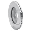 R1 94-02 Ford ASPIRE Front Left Drilled & Slotted Silver Brake Rotor
