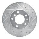 R1 89-95 BMW 530I Front Right Drilled & Slotted Silver Brake Rotor