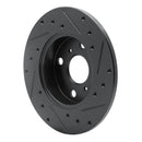 R1 83-90 Toyota Tercel Front Left Drilled & Slotted Black Brake Rotor