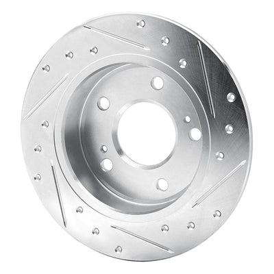 R1 94-96 Nissan 240SX Front & Rear Drilled & Slotted Silver Brake Rotor Set