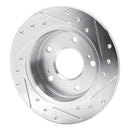 R1 94-96 Nissan 240SX Front & Rear Drilled & Slotted Silver Brake Rotor Set