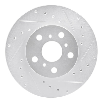 R1 90-91 Toyota Celica Front Right Drilled & Slotted Silver Brake Rotor