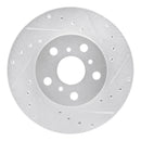 R1 90-91 Toyota Celica Front Right Drilled & Slotted Silver Brake Rotor
