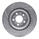 R1 17-24 Tesla 3 Front Drilled & Slotted Silver Brake Rotor Set