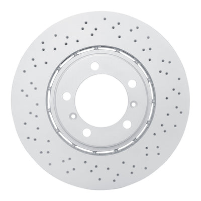 DFC 17-23 Porsche 718 Boxster Left Front Drilled Hi-Carbon Alloy Geomet Coated Rotor
