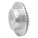R1 12-21 Nissan NV1500 Front Right Drilled & Slotted Silver Brake Rotor