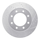R1 09-24 Dodge Ram 4000 Front & Rear Drilled & Slotted Silver Brake Rotor Set